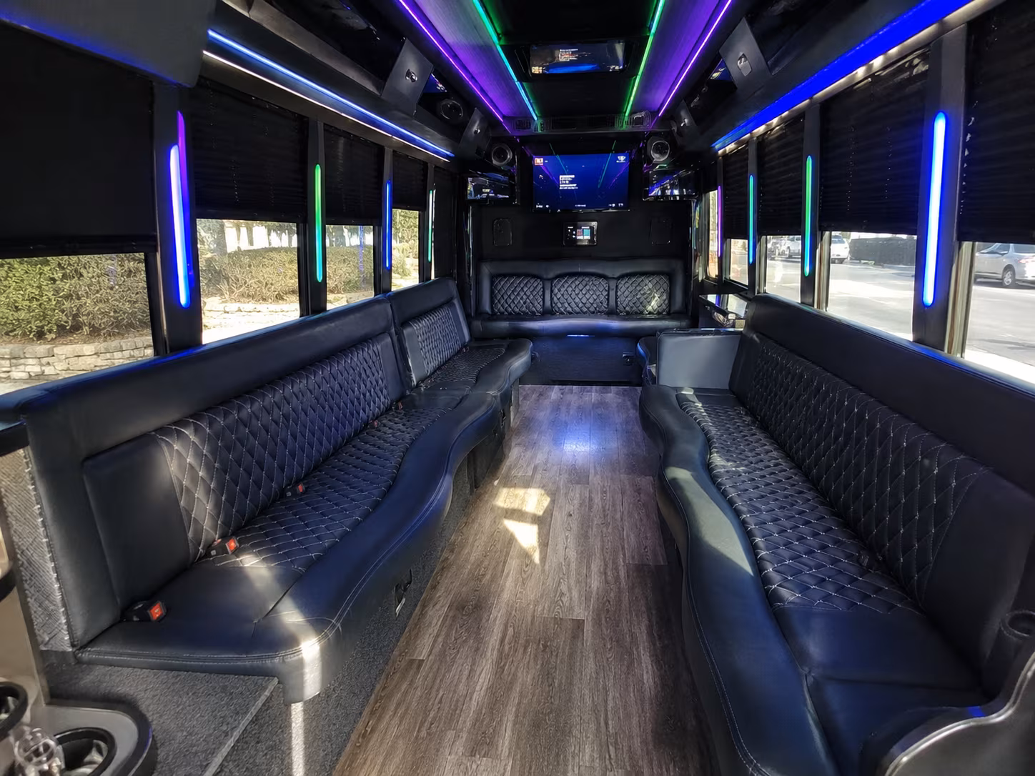 st cloud 15 passenger party bus interior