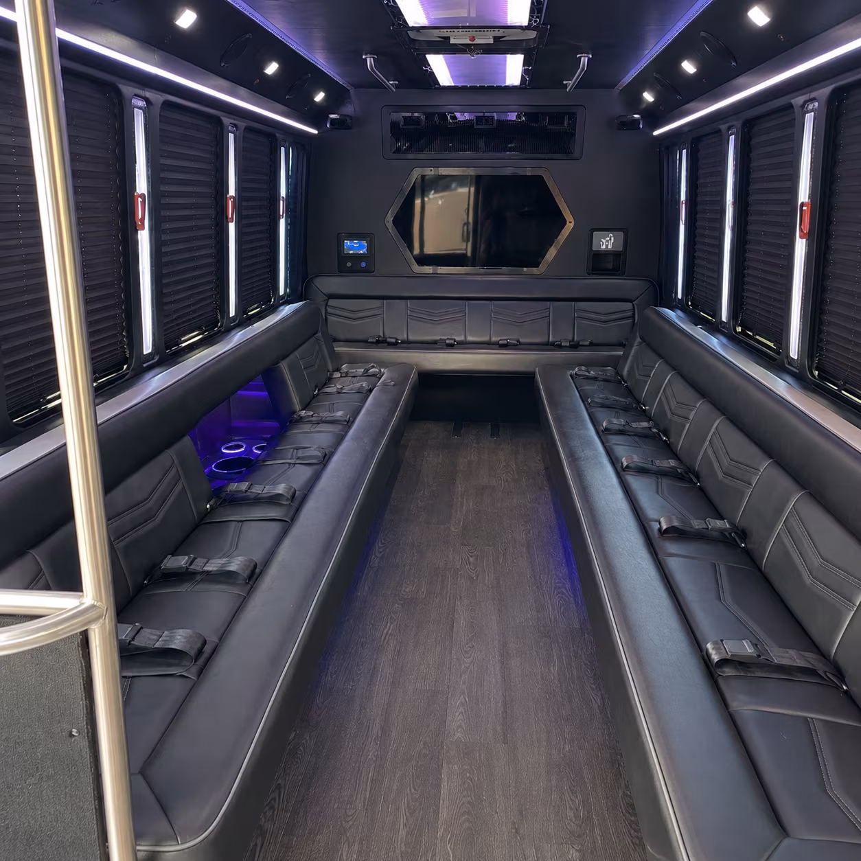 st cloud 18 passenger party bus interior