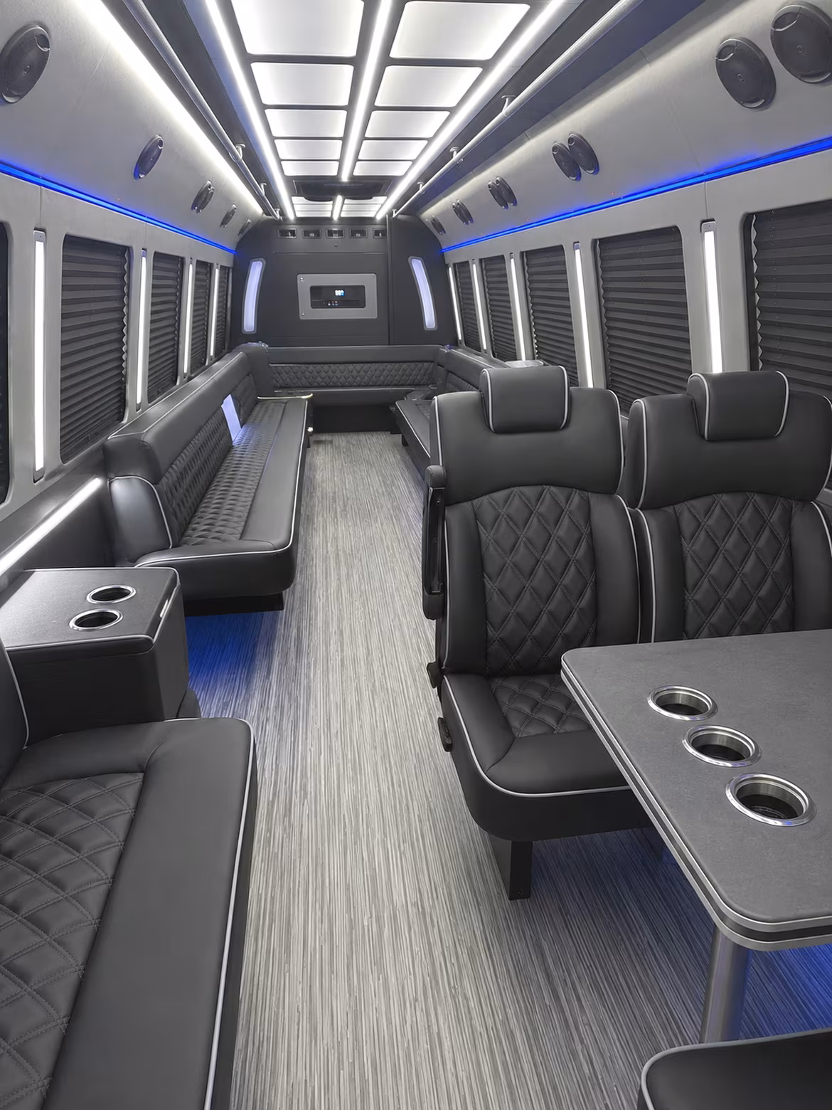 st cloud 25 passenger party bus inside
