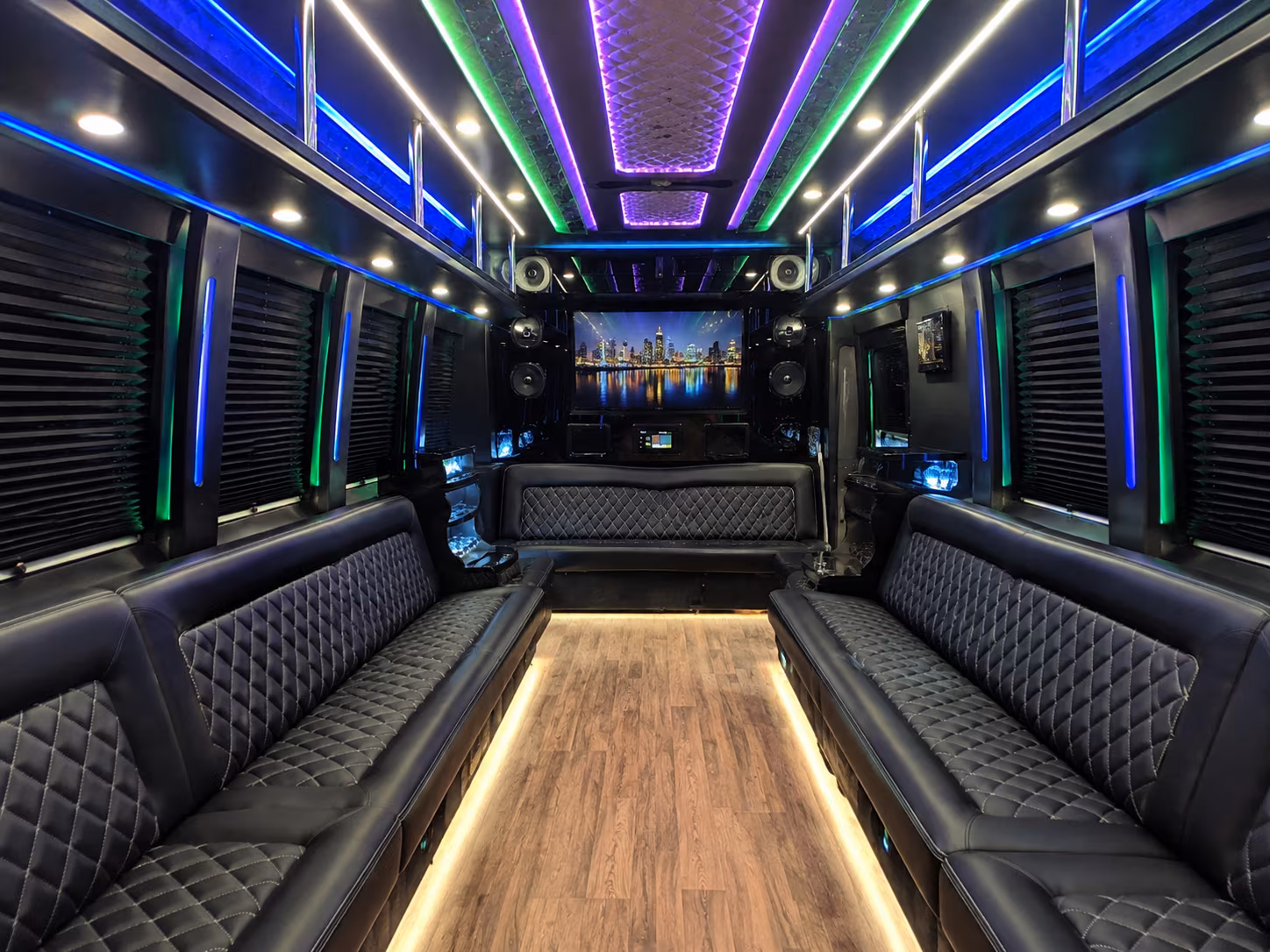 st cloud 25 passenger party bus interior