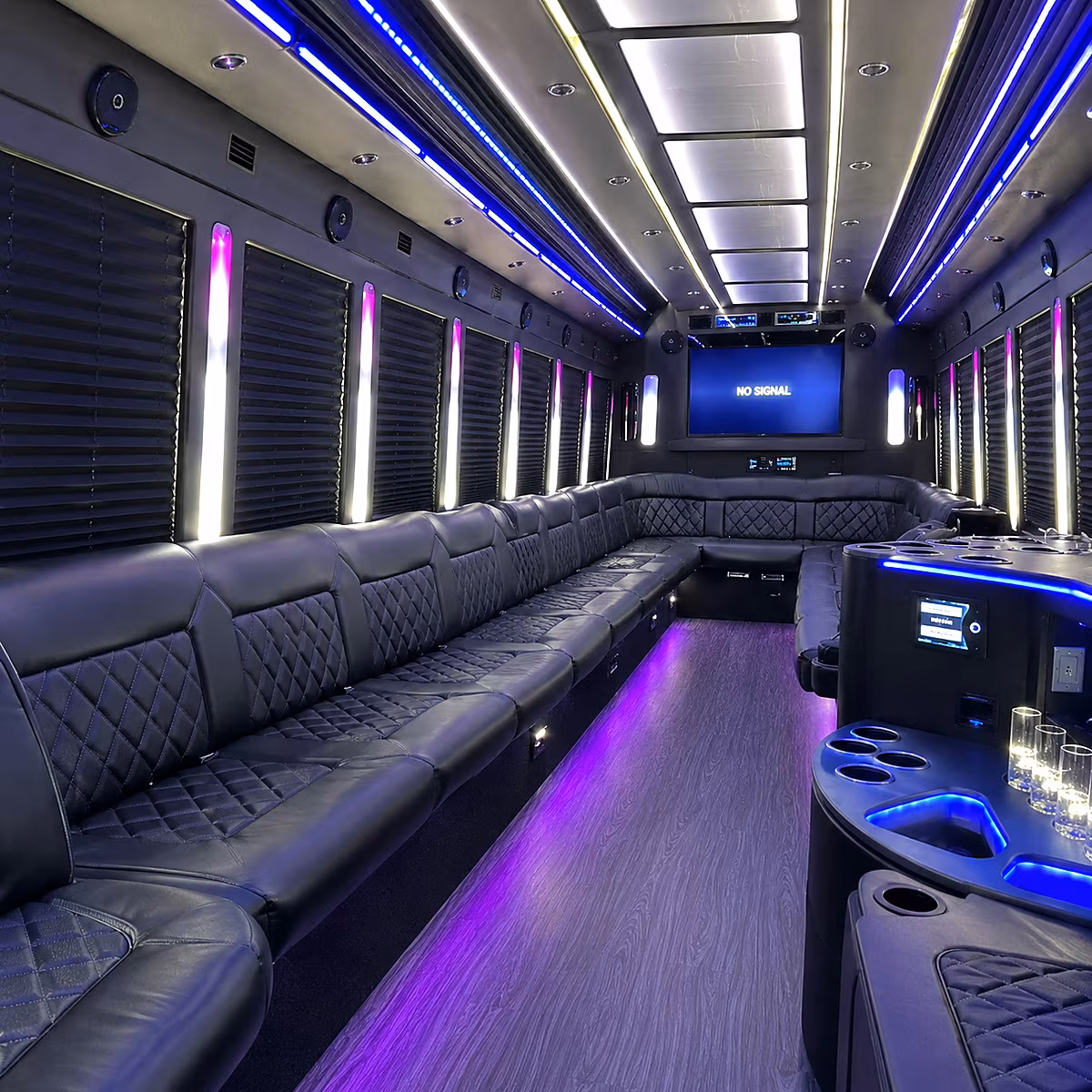 st cloud 30 passenger party bus inside