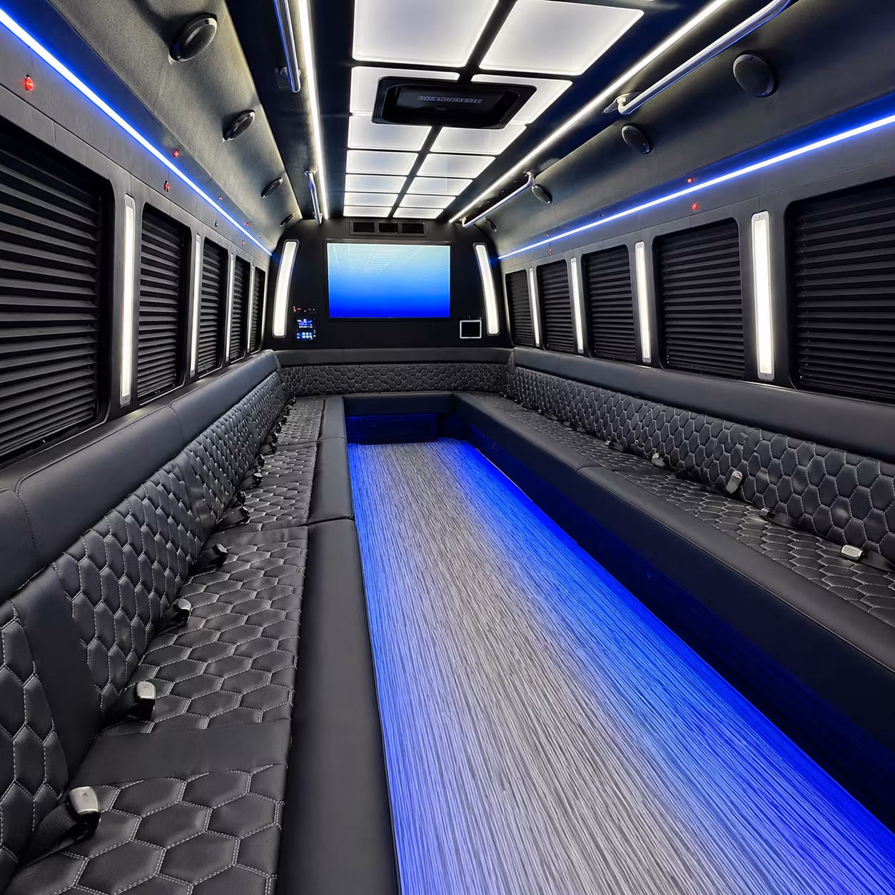 st cloud 50 passenger party bus inside