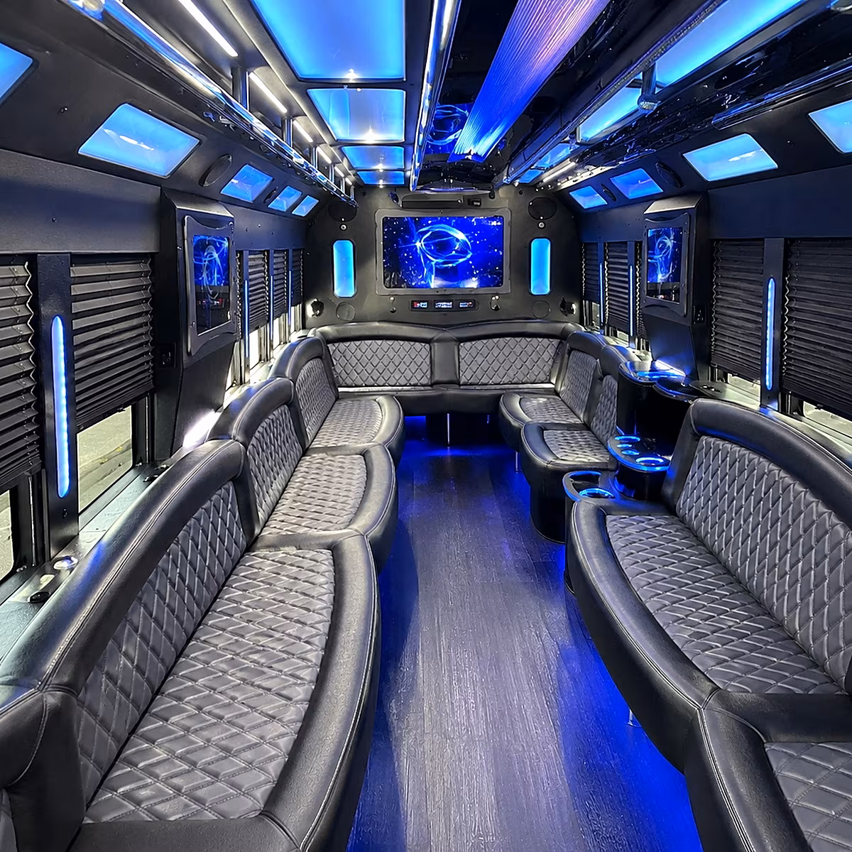st cloud 50 passenger party bus interior