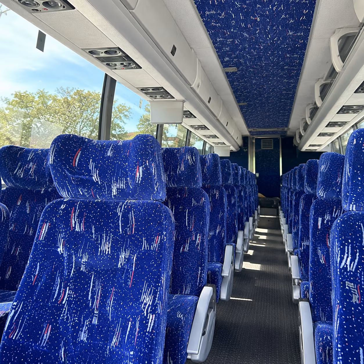 st cloud 56 passenger charter bus inside